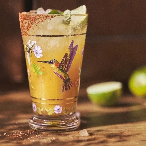 NWT Anthropologie Lou Rota Hummingbird Juice Glass - Picture 3 of 3